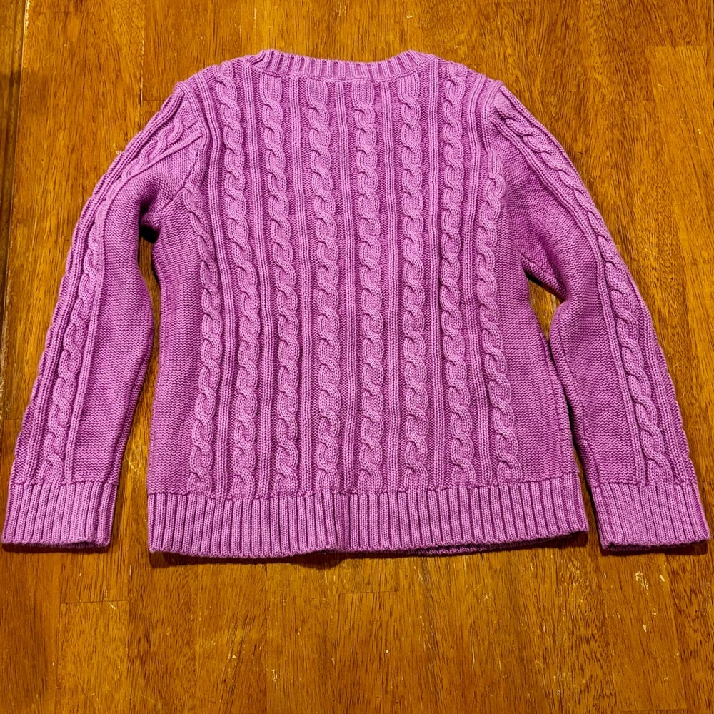 NWT Gap Kids Cable Knit Sweater Pink Size M (8) 100% Cotton - Picture 2 of 8